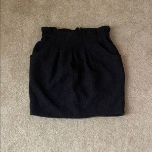 Black mini skirt
